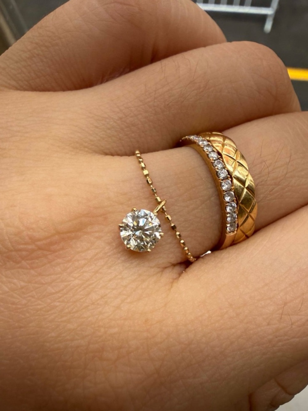 18K gold diamond necklace